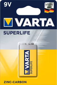 VARTA 9V Superlife sinkkiparisto, 1 kpl