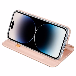 Dux Ducis Skin Pro -lompakkokuori iPhone 15 Pro Max:lle - vaaleanpunainen