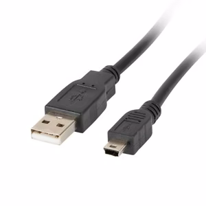 LANBERG CA-USBK-10CC-0018-BK USB 2.0 mini AM-BM5P -kaapeli, 1.8m, musta