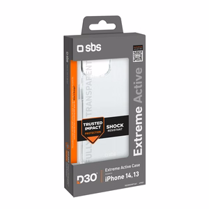 SBS D3O Suojakuori iPhone 14 / 13:lle - läpinäkyvä