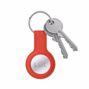 Crong Silicone case for Apple AirTag 1 / 2, with key ring, red