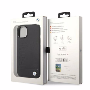 Kotelo BMW BMHMP14SSLLBK iPhone 14 6.1 "musta / musta kovakotelo Allekirjoitus Logo Jälki Magsafe