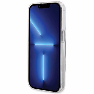 Karl Lagerfeld KLHMP15LHMRSKCH iPhone 15 Pro 6.1 valkoinen/valkoinen kovakuori Ring Stand Karl&Choupette MagSafe
