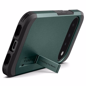 Spigen Tough Armor Mag MagSafe -suojakuori Google Pixel 11 -mallille, tummanvihreä