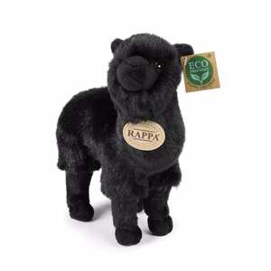Rappa ympäristöystävällinen realistinen musta laamapehmolelu, 23 cm