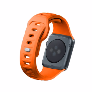 3mk-silikoniranneke Apple Watchille, 38/40/41/42 mm, oranssi, pieni koko