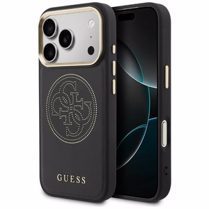 Guess Perforated 4G MagSafe Suojakuori iPhone 17 Pro:lle - Musta