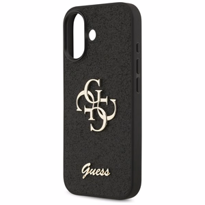 Guess Fixed Glitter Big 4G Suojakuori iPhone 17:lle - musta