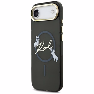 Karl Lagerfeld IML Choupettes Karl Script Logo MagSafe iPhone Air Case - Black