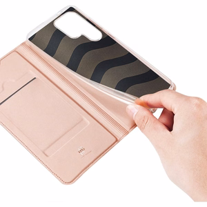 Dux Ducis SKIN PRO lompakkosuojakuori Samsung S25 Ultra ruusukulta