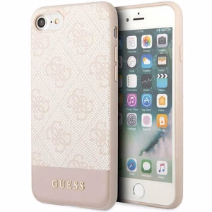 Guess GUHCI8G4GLPI iPhone 7/8/SE 2020/2022 vaaleanpunainen/vaaleanpunainen kovakuori 4G Stripe Collection