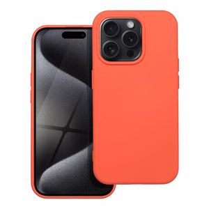 Silikoninen Suojakuori iPhone 15 PRO:lle persikka
