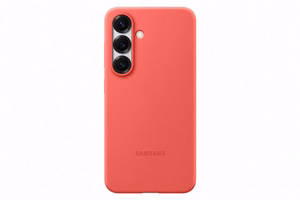 Samsung Silicone Case -suojakuori Samsung Galaxy S25 -puhelimelle, punainen