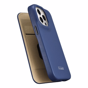 iCarer CE Premium Nahka Folio Case iPhone 14 Pro Magneettinen Flip Nahka Folio Case MagSafe Blue (WMI14220714-BU)