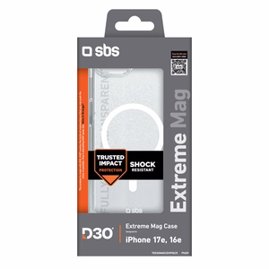 SBS Extreme Mag D3O MagSafe Case for iPhone 16e/17e - Transparent