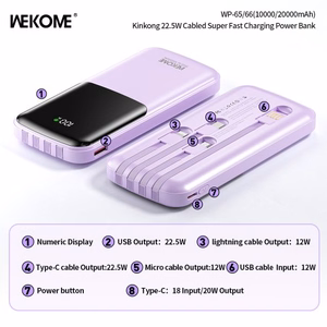 Power Bank WK Design "WP-66" Black 20000mAh (22.5W)