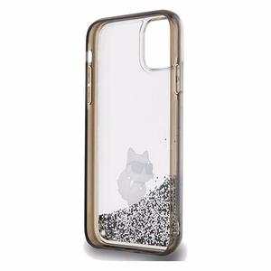 KARL LAGERFELD KLHCN61LKCNSK Liquid Glitter C -suojakuori iPhone 11:lle - läpinäkyvä