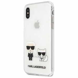 Karl Lagerfeld Karl & Choupette iPhone Xs Max Suojakuori - Läpinäkyvä