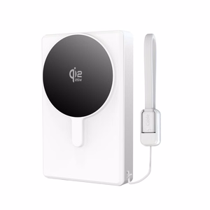 Tech-Protect PB40 LifeMag MagSafe 10000mAh 25W Qi2.2 varavirtalähde, valkoinen ja hopeinen
