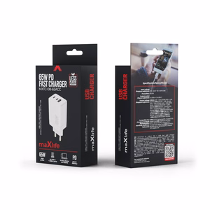 Maxlife MXTC-08-65ACC PD QC charger 2x USB-C 1x USB 65W white