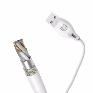 Dudao USB / Lightning -kaapeli 2.4A 1m valkoinen (L4L 1m white)