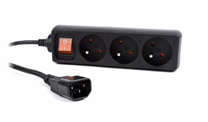 EnerGenie EG-PSU3F-01 – power strip with 3 French sockets, 10 A and C14 plug