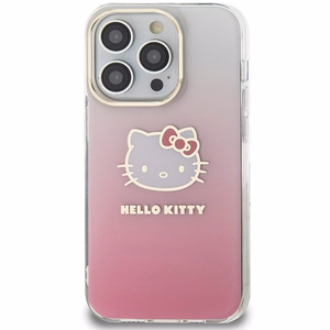 Hello Kitty IML Gradient Electrop Kitty Head suojakuori iPhone 13 Pro / 13:lle - vaaleanpunainen