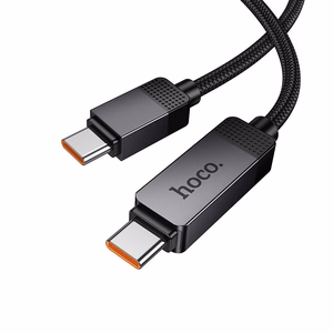 Hoco U154 USB-C–USB-C -kaapeli pistematriisi-LCD-näytöllä, 3 A, 60 W, 1 m, musta