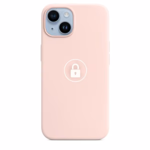 Puhelimen suojakuori Silicone Case v2 iPhone 14 Plus:lle, Chalk Pink, pakkauksessa