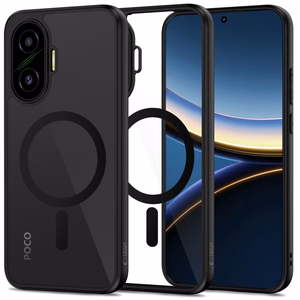 Tech-Protect MagMat MagSafe Case for Xiaomi Poco F7 5G - Black and Transparent