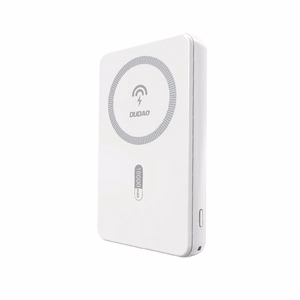 Dudao K14S Magnetic Power Bank 20W 5000mAh 1x USB-A 1x USB-C - White