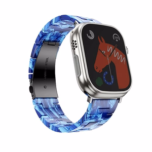 FORCELL F-DESIGN FA04 marmorikuvioinen hartsiranneke APPLE-kelloon 38 / 40 / 41 mm sininen