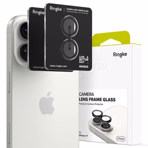 Ringke Camera Frame Näytönsuoja 2-pakkaus iPhone 17:lle - Musta