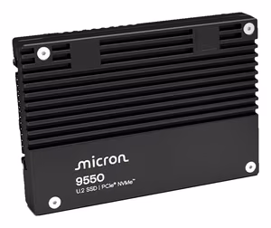 Micron 9550 MAX SSD 12.8TB NVMe 3D TLC write 10000 MB/s read 14000 MB/s U.2 TBW 70080 TB MTFDLAL12T8THB-1BK1DABYYR