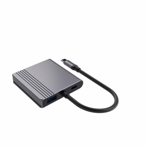 Gembird A-CM-COMBO3-04 USB Type-C 3-in-1 monitoimisovitin (2x USB-portti + 2x HDMI + PD), avaruusharmaa