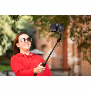 Forcell F-GRIP S70M selfiekepit langattomalla kaukosäätimellä + jalusta musta