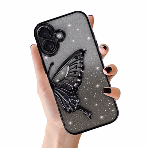 Tel Protect Butterfly Water Suojakuori iPhone 17:lle musta