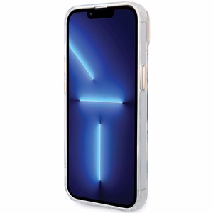 Guess Metal Outline MagSafe Suojakuori iPhone 15 Plus / 14 Plus:lle - kultainen