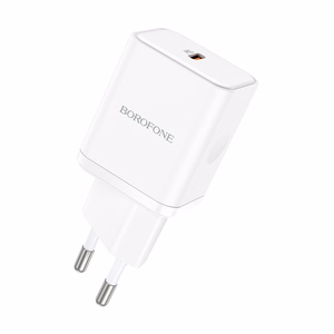 Borofone Wall charger BN6 Field - Type C - QC 3.0 PD 20W white