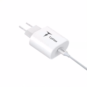 SEINÄLATURI T-PHOX ISPEED 20W USB-C/LIGHTNING KAAPELI VALKOINEN