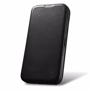 iCarer CE Öljyvaha Premium Nahka Folio Case Nahkakotelo iPhone 14 Plus Magneettinen Flip MagSafe Musta (AKI14220707-BK)