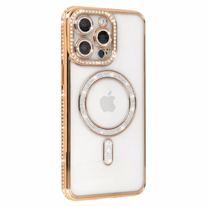 Bling Magsafe Suojakuori Iphone 16:lle kultainen