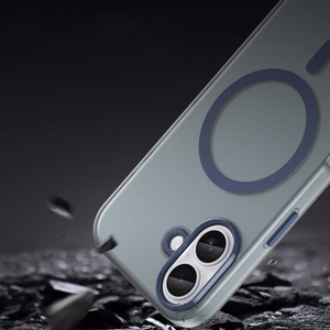 Magneettinen Abrasive iPhone 17 Suojakuori MagSafe-yhteensopiva - Matta Sininen