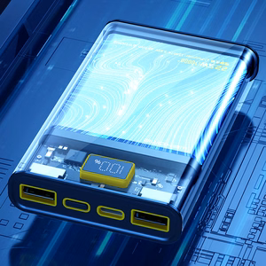 WEKOME WP-321 Vanguard Series varavirtalähde, 20000 mAh, PD 20 W + QC 22,5 W, musta ja läpinäkyvä