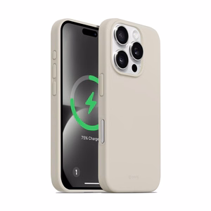 Crong Color Cover Magnetic -suojakuori MagSafe-tuella iPhone 16 Pro:lle, kivenbeige