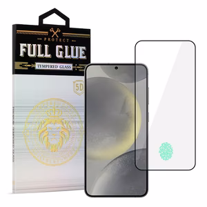 Tempered glass HARD Full Glue 5D for Samsung Galaxy S24 black (with fingerprint unlock)