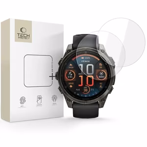 Tech-Protect Glass Fit+ 2 kpl karkaistu lasi Garmin Fenix 8 47mm:lle - kirkas