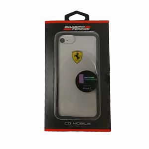 Ferrari Hardcase FEHCRFP7BK iPhone 7/8 / SE 2020 / SE 2022 läpinäkyvä/musta