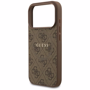 Guess 4G Ring Classic Logo MagSafe suojakuori iPhone 17 Pro:lle - ruskea