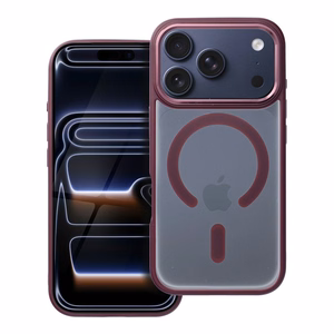 Suojakuori iPhone 17 PRO:lle Full Matte Mag Cover yhteensopiva MagSafe punainen